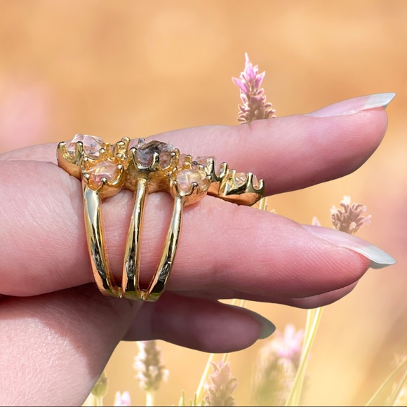 Soo Ihn Kim Rimma Rough Quartz Ring SIZE 7* 💎 24K gold plated never worn - Picture 4 of 6